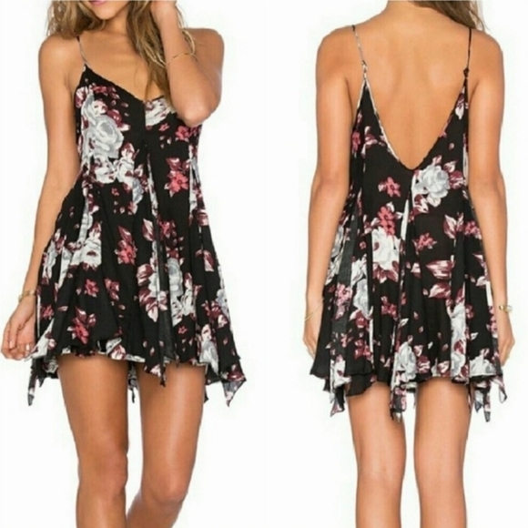 Free People Dresses & Skirts - Free People Alyson floral trapeze swingy slip dress